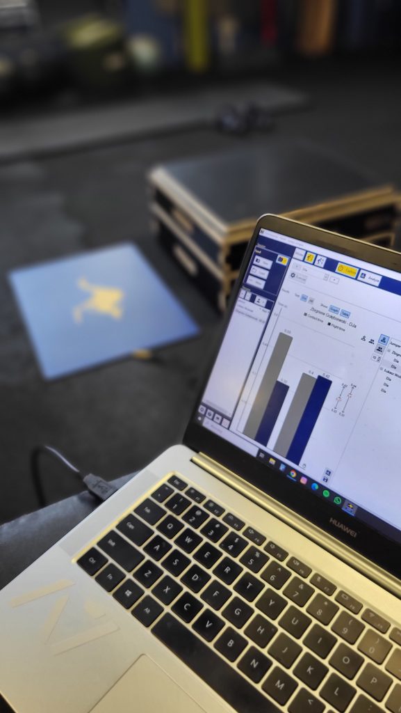 laptop z widocznymi wykresami na ekranie